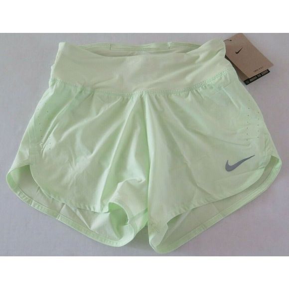 Nike CZ9580 303 Women's Sz XS Lime Ice Eclipse High Waist Running Shorts - Picture 1 of 7